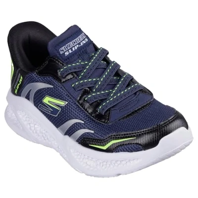 Afbeelding van Skechers Light UP Meteor Lights Sneakers laag voor kinderen, Maat: 37, Navy/black/lime Kunststof