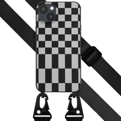 Afbeelding van Apple iPhone 14 Plus Hoesje Siliconen en TPU (zacht) Selencia Softcase/Koordhoesje/Backcover Zwart Telefoonhoesje