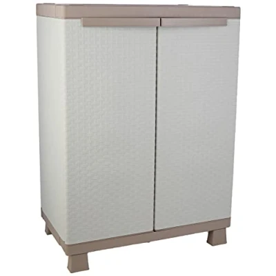Afbeelding van Terry, C rotan 680, kast met twee deuren in look, 1 beweegbare plank, voor binnen en buiten, 68 x 39 91,5 cm