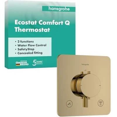 Afbeelding van Hansgrohe Ecostat Comfort Q Thermostatische inbouwkraan, voor 2 functies, afwerking gepolijst goud 33713990
