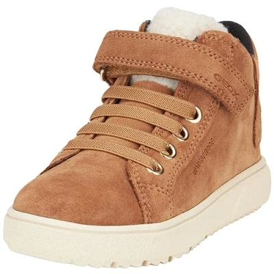 Afbeelding van Geox Theleven WPF Sneakers hoog voor kinderen, Maat: 27, Whisky Veloursleer