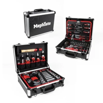 Afbeelding van Mephisto gereedschapskoffer, premium XL gereedschapsset met chroom vanadium gereedschap, bit adapter
