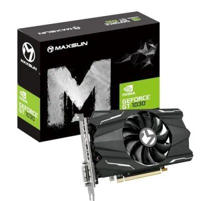 Afbeelding van MAXSUN NVIDIA GEFORCE GT 1030 4 GB ITX grafische kaart GPU GDDR4 Mini ontwerp, HDMI, DVI D, koelsysteem met enkele ventilator