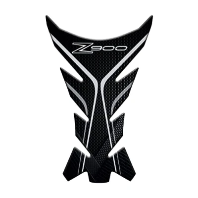 Afbeelding van Motorcycle Tankbescherming, hars, zelfklevend, 3D effect, compatibel met Kawasaki Z900 (zwart)