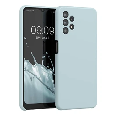 Afbeelding van kwmobile telefoonhoesje geschikt voor Samsung Galaxy A32 5G Hoesje met siliconen coating Smartphone case in cool mint