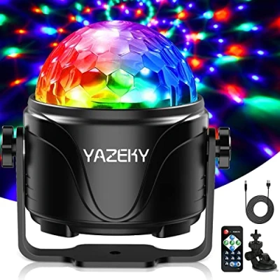 Afbeelding van YAZEKY Disco Licht USB 4m, 7 kleuren, RGB licht, discotheek, balfeest, met zuignap, 360 graden draaibaar, feestverlichting voor thuis, disco, DJ, KTV, bar, Kerstmis(1 Stuk)