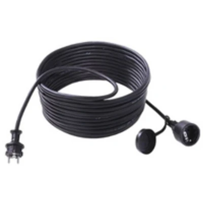 Afbeelding van Bachmann 343.170 Stroom Verlengkabel 16 A Zwart 5.00 m H05VV F 3G 1,5 mm²