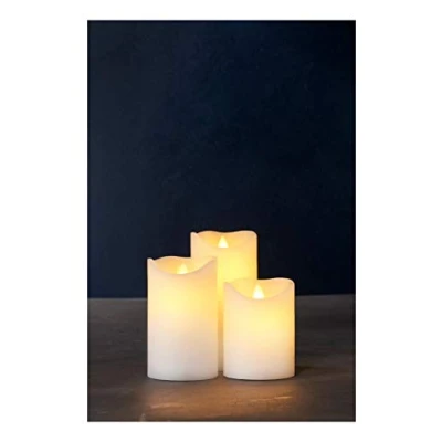 Afbeelding van Sirius Exclusive Waxine LED kaarsen (set van 3) Wit