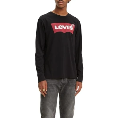 Afbeelding van Levi&#039;s Graphic CREW Longsleeve, Heren, Maat: XXL, Better black