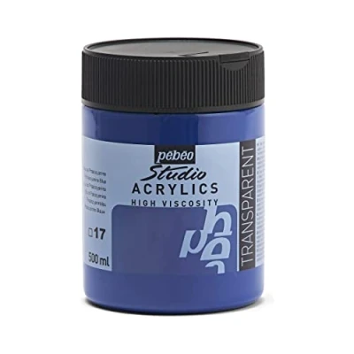 Afbeelding van PEBEO 171017 500 ml Studio Acrylverf, Phtalocyanine Blauw
