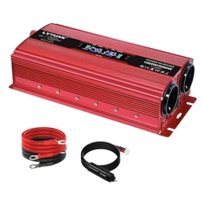 Afbeelding van LVYUAN Hoogwaardige Spanningsomvormer 24 V 230 1500 W/3000 W Met LCD Scherm en Veiligheidsfuncties