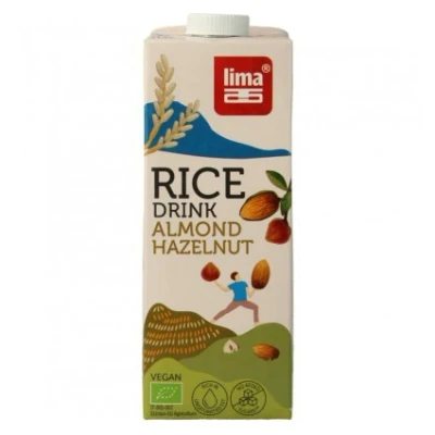 Afbeelding van Lima Rijstdrink Hazelnoot Amandel 1LT