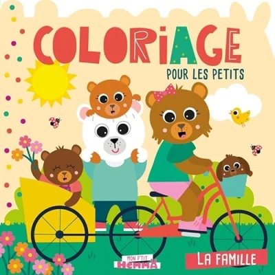 Afbeelding van Mon P&#039;tit Hemma coloriage pour les petits La famille Album de Dès 3 ans