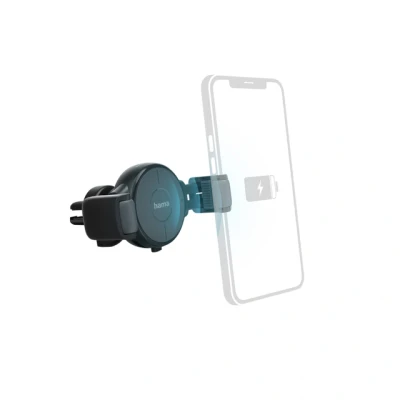 Afbeelding van Autolader Hama draadloos QI Charge 10W antraciet