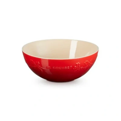 Afbeelding van Le Creuset Serveerschaal Holly Kersenrood 25 cm