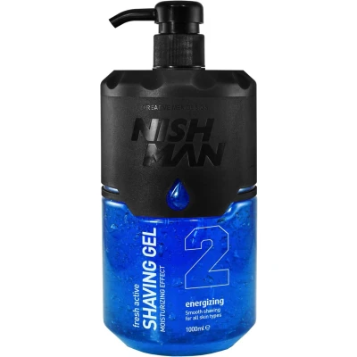 Afbeelding van Nish Man Shaving Gel Scheergel 1000 ml 2 Stuks
