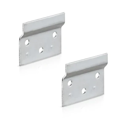 Afbeelding van Gedotec Ophangrail, verzinkt metaal, 2 stuks, wandbevestiging voor hangkasten, lengte 60 mm, wandrail kasthouder, om te schroeven kasthangers, dragerplaat staal
