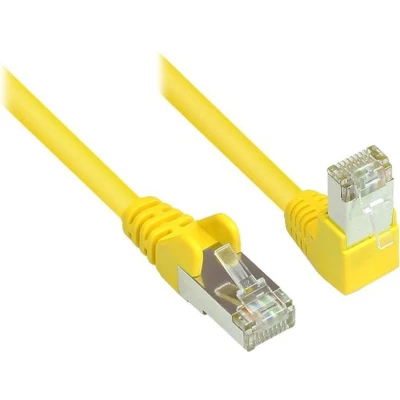 Afbeelding van S/FTP CAT6 Gigabit netwerkkabel haaks/recht / geel 2 meter