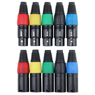 Afbeelding van Pronomic XFXMPLUG Kleurig XLR stekkerset female/male 2 x set van 5 stuks