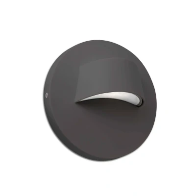 Afbeelding van Faro Lighting Wenkbrauw LED Outdoor Wall Light Donkergrijs IP44