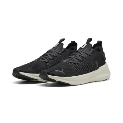 Afbeelding van Puma Softride Symmetry Fuzion Hardloopschoenen voor op de weg, Maat: 38.5, Black/dusky gray/vapor gray Schoenen