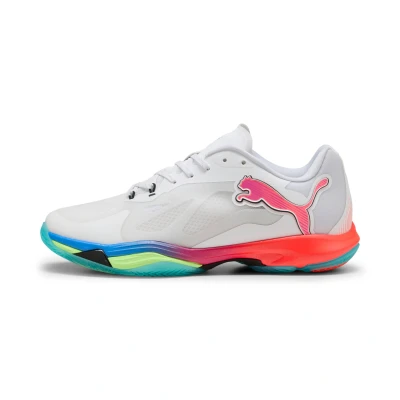 Afbeelding van PUMA Vantage NITROâ¢ ENERGY handbalschoenen uniseks, Groen/Zwart/Wit, Maat 41