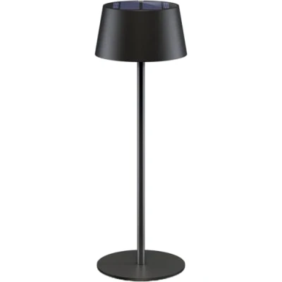 Afbeelding van goobay led tafellamp op zonne energie, traploos dimbaar met touch bediening, draadloze batterij, voor binnen en buiten, IP44, 150 lm 3000 K, warmwit, USB C, zwart / 72026