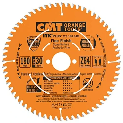 Afbeelding van CMT 273.190.64M Ultra ITK Plus Cirkelzaagblad 190 x 30 64T Hout/Multiplex