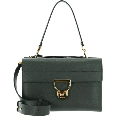Afbeelding van COCCINELLE Leren Schoudertas Arlettis Shoulder Bag Alga Donkergroen