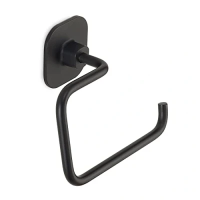 Afbeelding van GEDY Teide toiletrolhouder van roestvrij staal en Cromall, zwart gelakt, afmetingen 10 x 13,2 4,5 cm gewicht 0,2 kg