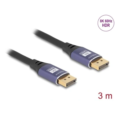 Afbeelding van Delock DisplayPort Kabel 8K 60 Hz 3 m flieder Metall HQ products