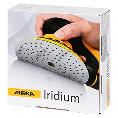 Afbeelding van Mirka Iridium Premium Schuurpapier Ø 150mm Klittenband 121 gaats, Korrel 800, 50 st / Voor het schuren van verf, plamuur, grondverf, hout, staal, minerale materialen, kunststof.