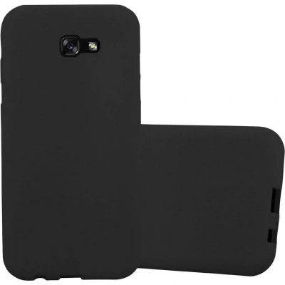 Afbeelding van Cadorabo Hoesje geschikt voor Samsung Galaxy A7 2017 in FROST ZWART Beschermhoes gemaakt van flexibel TPU silicone Case Cover