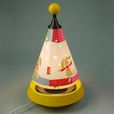 Afbeelding van Niermann Standby Carrousel Rainbow Rabbit tafellamp en nachtlampje
