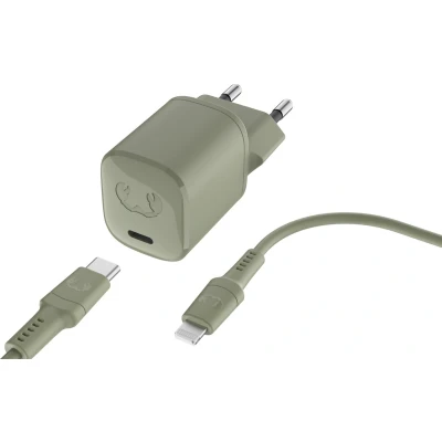 Afbeelding van Fresh &#039;n Rebel Mini Charger Usb c 20w + Lightning kabel Groen