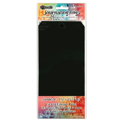 Afbeelding van Ranger Dyan Reaveley Dylusions Journal Tags #10 Black (10pcs) (DYA47780)