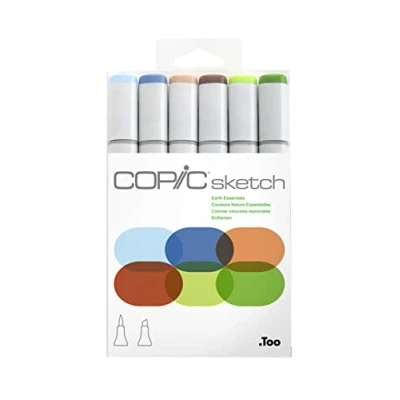 Afbeelding van Copic Sketch Marker Set Earth Colors 6 stuks
