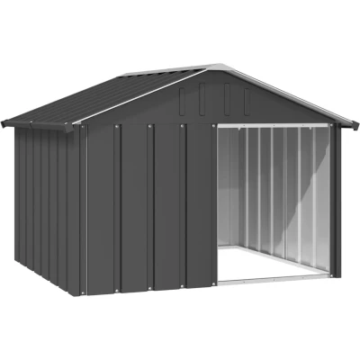 Afbeelding van vidaXL Hondenhok 116,5x103x81,5 cm gegalvaniseerd staal antracietkleur