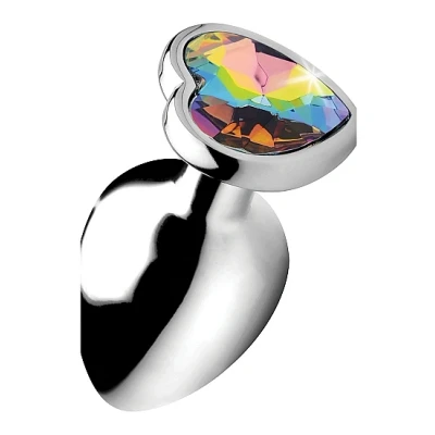 Afbeelding van Rainbow Heart Buttplug groot