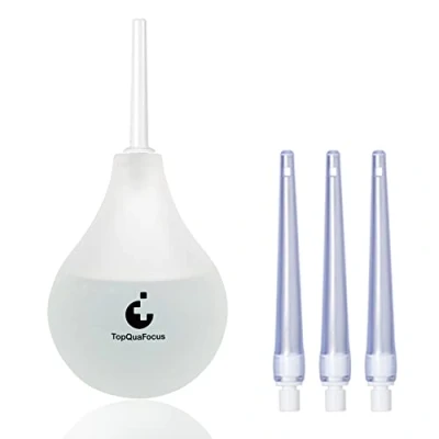 Afbeelding van Klysma Lamp Kit Anale en Vaginale Douche voor Mannen Spoelsysteem Klysma&#039;s Siliconen 4 Vervangbare Tips (transparant)