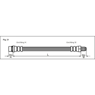 Afbeelding van METZGER 4114668 Remslang 455 M10 x 1