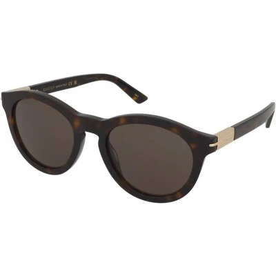 Afbeelding van Gucci Uomo GG1501S 002 Occhiali da sole Acetato Havana Marrone Rotonda