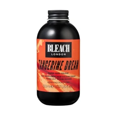 Afbeelding van Bleach London Tangerine Dream Semi permanente haarkleur crème helder oranje, veganistisch, dierproefvrij, levendige tijdelijke kleurstof, 150 ml