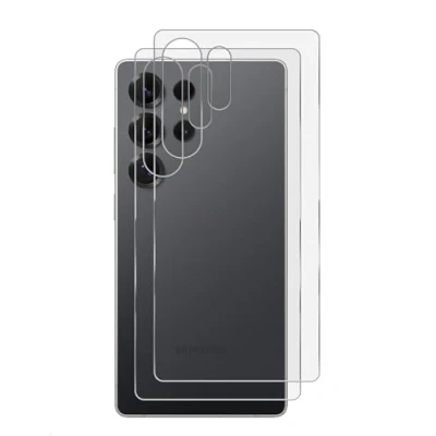 Afbeelding van GIOPUEY Rugbeschermer compatibel met Samsung Galaxy S25 Ultra, matte textuur Materialen van uitstekende kwaliteit Zachte TPU Ultra Back Protector Film doorschijnend [2 stuks]