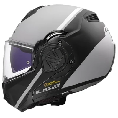 Afbeelding van LS2 FF906 Advant systeemhelm Swipe grijs zwart XXXL