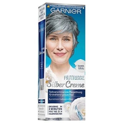 Afbeelding van Garnier Nutrisse zilvercrème verzorgende tint grijs zilvergrijs, 1 stuk