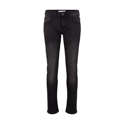 Afbeelding van TOM TAILOR Uomini Troy Slim Jeans 1032767, 10273 Dark Stone Black Denim, 30W / 34L
