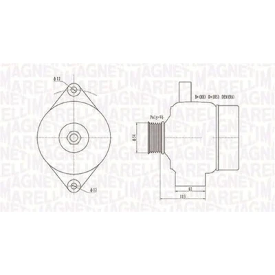 Afbeelding van Magneti Marelli Alternator/Dynamo 063731952010