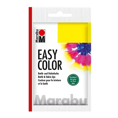 Afbeelding van Marabu 17350022068 Easy Color donkergroen, 25 g batik en handverf voor katoen, linnen, zijde gemengd weefsel, met de hand wasbaar tot 30 C, zeer goede lichtechtheid, niet kookvast