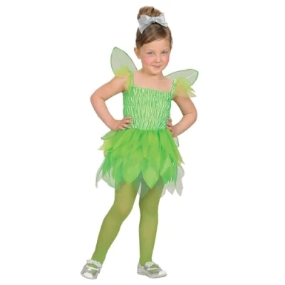 Afbeelding van Widmann Elfen Feeen &amp; Fantasy Kostuum Groene Pixie Huiself Sanne Meisje Groen Maat 98 Carnavalskleding Verkleedkleding